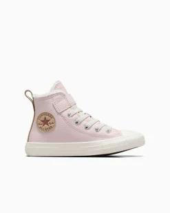 Converse Ragazza|Facile Da Indossare E Togliere<Chuck Taylor All Star Leather & Sherpa Easy-On Blush Hush/Egret/Grigio caldo