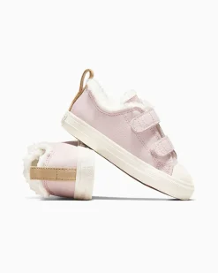 Converse Ragazza|Modelli Bassi<Chuck Taylor All Star Leather & Sherpa Easy-On Blush Hush/Egret/Grigio caldo