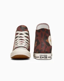 Converse Modelli Alti|Chuck Taylor All Star<Chuck Taylor All Star Leopard Marrone/Egret/Oro