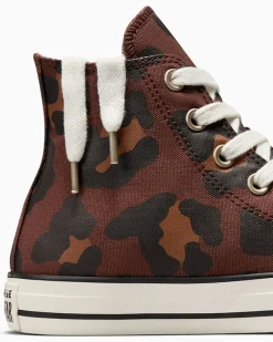 Converse Modelli Alti|Chuck Taylor All Star<Chuck Taylor All Star Leopard Marrone/Egret/Oro