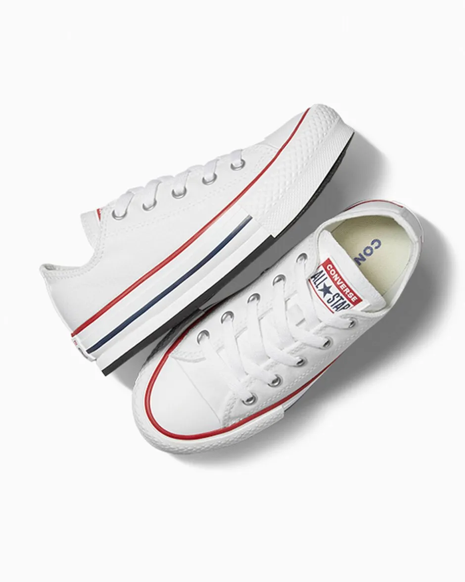 Converse Bambini (Età 4-8 Anni)|Ragazzi (Età 8-12 Anni)<Chuck Taylor All Star Lift Platform Bianco/Granato/Navy