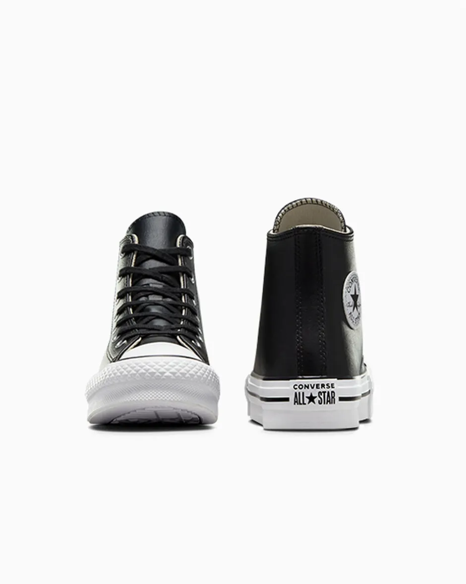 Converse Bambini (Età 4-8 Anni)|Ragazzo<Chuck Taylor All Star Lift Platform Leather Nero/Avorio naturale/Bianco