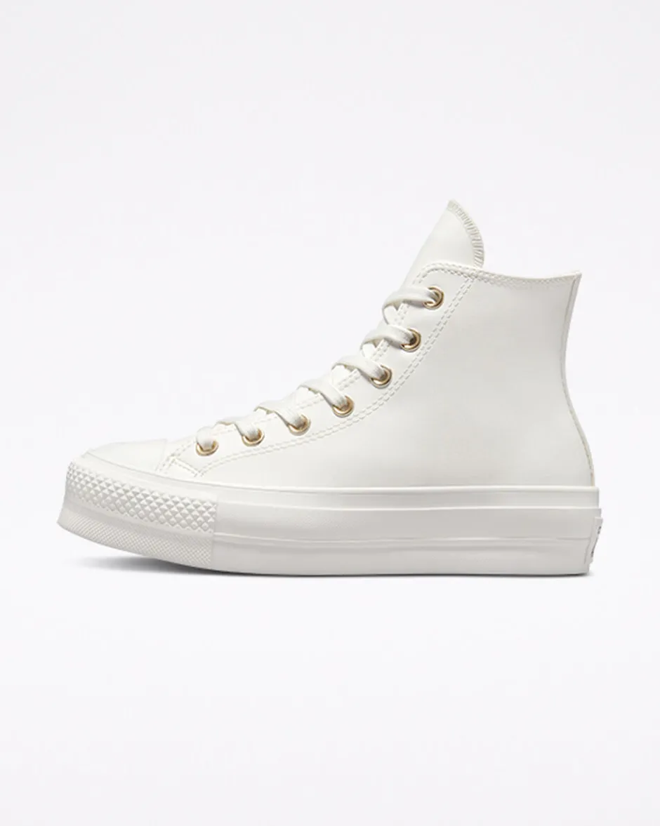 Converse Modelli Alti|Modelli Con Platform<Chuck Taylor All Star Lift Platform Mono White Bianco vintage/Egret/Oro