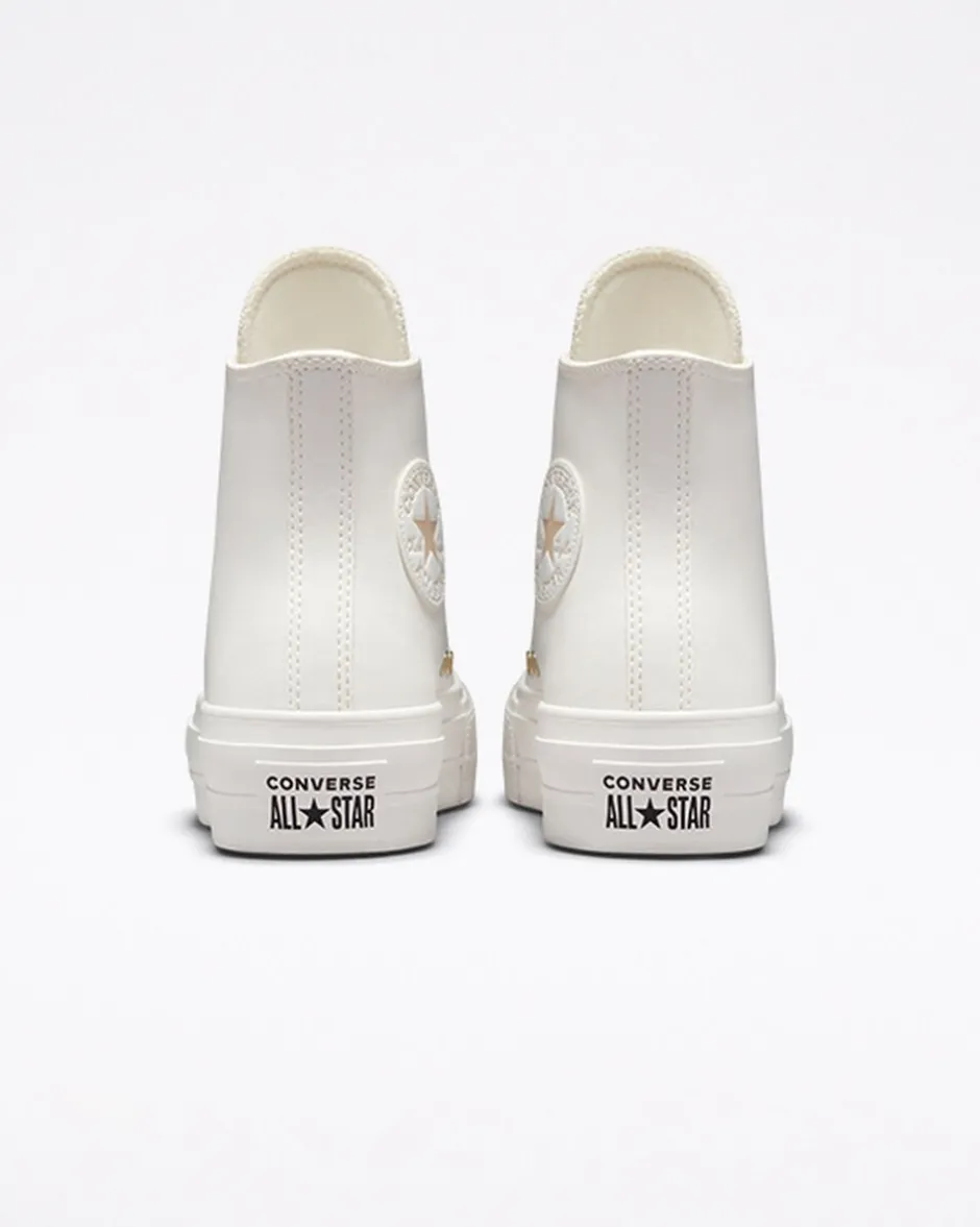 Converse Modelli Alti|Modelli Con Platform<Chuck Taylor All Star Lift Platform Mono White Bianco vintage/Egret/Oro