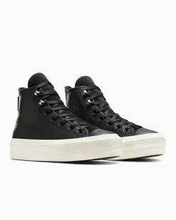 Converse Modelli Alti|Modelli Bassi<Chuck Taylor All Star Lift Platform Water Repellent Leather blank canvas