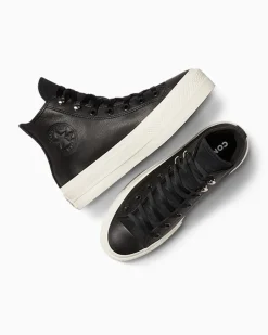 Converse Modelli Alti|Modelli Bassi<Chuck Taylor All Star Lift Platform Water Repellent Leather blank canvas