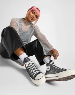 Converse Modelli Alti|Modelli Con Platform<Chuck Taylor All Star Lift Platform Glitter Profondo scuro/Egret/Nero