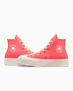 Converse Modelli Alti|Modelli Con Platform<Chuck Taylor All Star Lift Platform Rosa anguria/Egret/Bianco