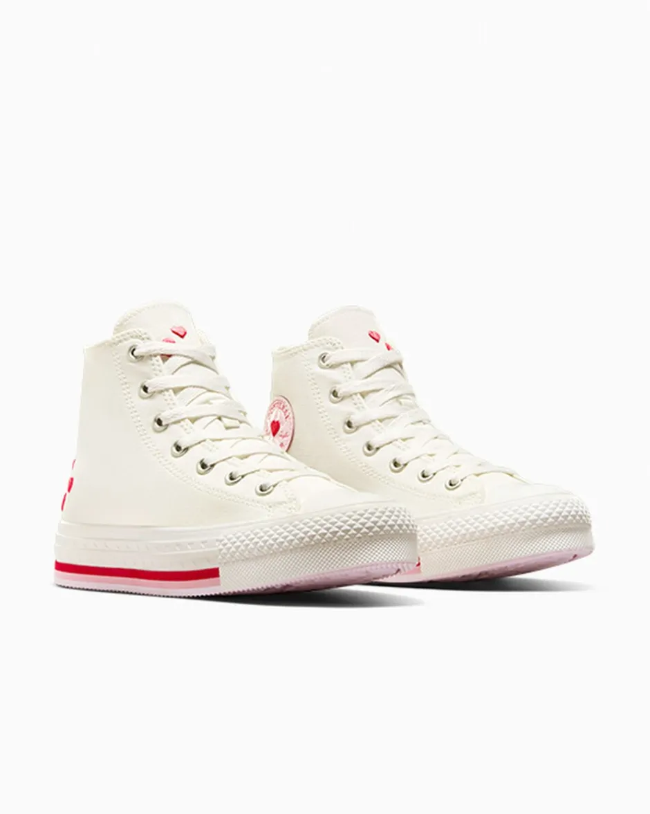 Converse Platform|Bambini (Età 4-8 Anni)<Chuck Taylor All Star Lift Valentine's Day Platform Bianco vintage/Rosso