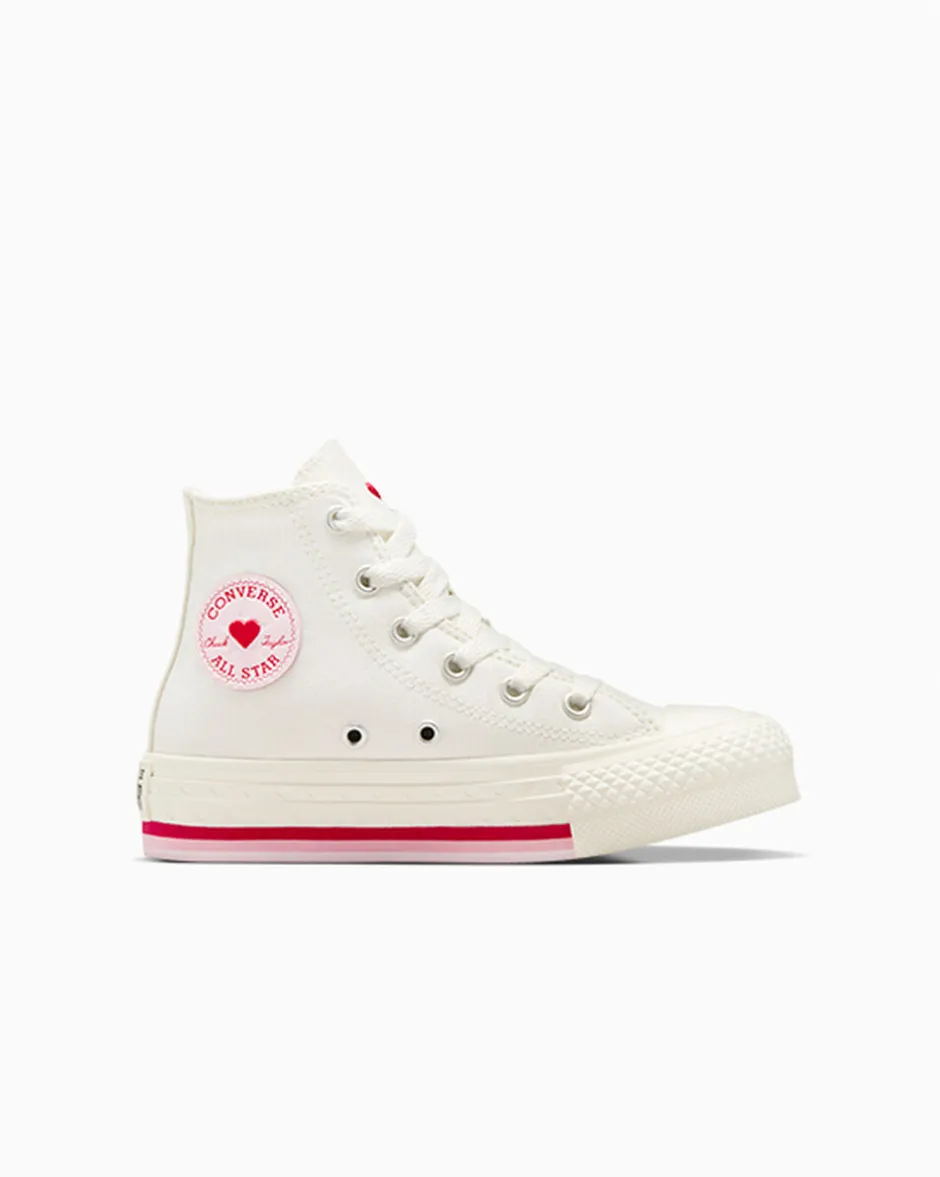 Converse Bambini (Età 4-8 Anni)|Ragazza<Chuck Taylor All Star Lift Valentine's Day Platform Bianco vintage/Rosso