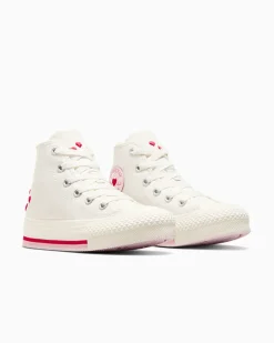 Converse Bambini (Età 4-8 Anni)|Ragazza<Chuck Taylor All Star Lift Valentine's Day Platform Bianco vintage/Rosso