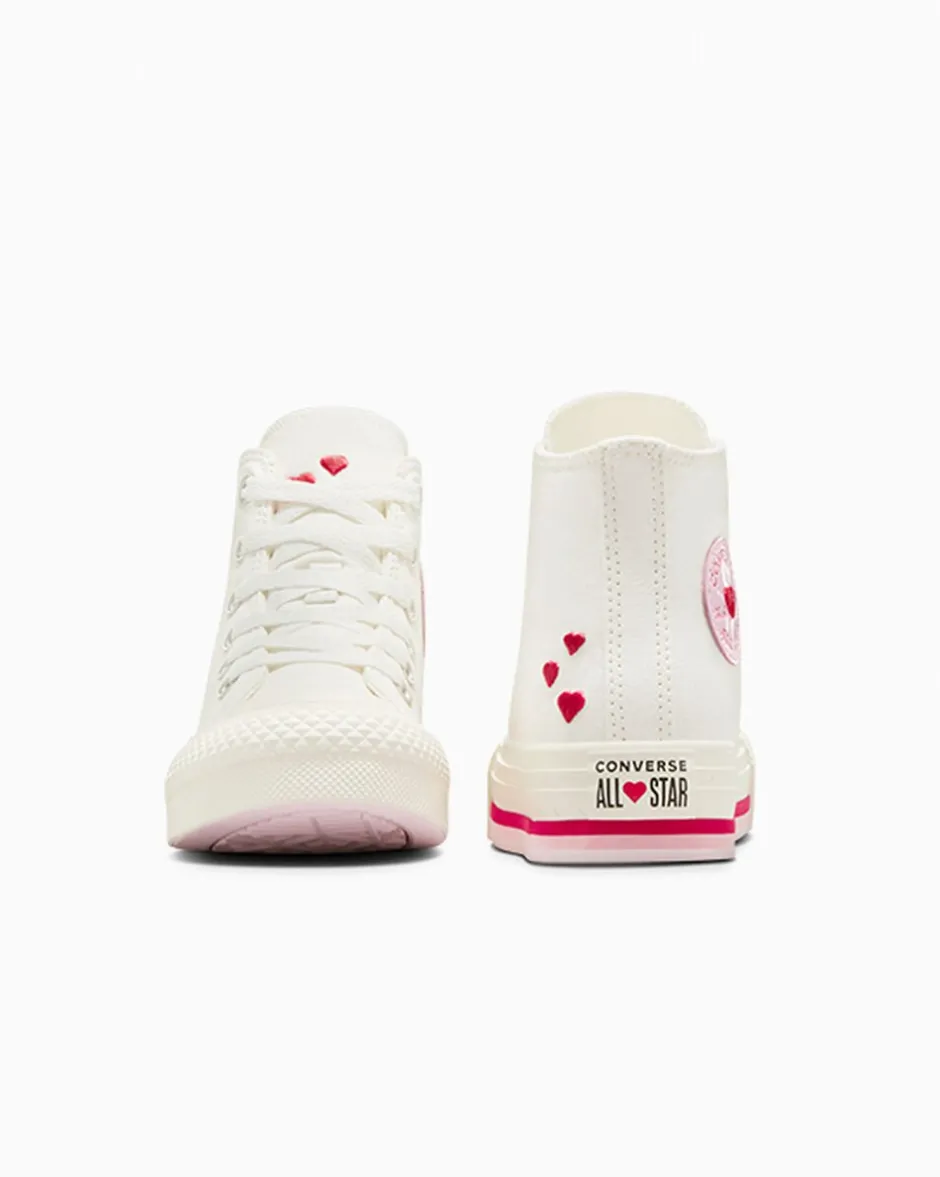 Converse Bambini (Età 4-8 Anni)|Ragazza<Chuck Taylor All Star Lift Valentine's Day Platform Bianco vintage/Rosso