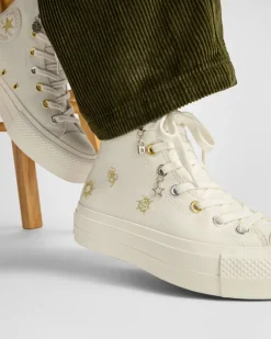 Converse Modelli Con Platform|Modelli Alti<Chuck Taylor All Star Lift Platform Luck Charms Egret/Oro/Argento