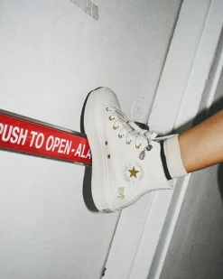 Converse Modelli Con Platform|Modelli Alti<Chuck Taylor All Star Lift Platform Luck Charms Egret/Oro/Argento