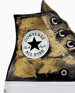 Converse Modelli Alti|Modelli Con Platform<Chuck Taylor All Star Lift Platform Gold Layer Oro nero
