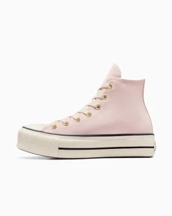 Converse Modelli Alti|Modelli Con Platform<Chuck Taylor All Star Lift Platform Suede Petalo pallido/Avorio naturale/Nero