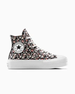 Converse Modelli Alti|Modelli Con Platform<Chuck Taylor All Star Lift Platform Petite Petals Total Eclipse/White