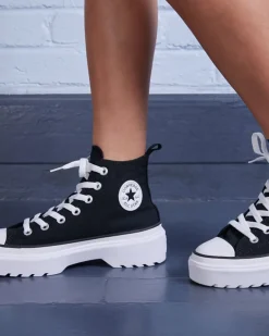 Converse Ragazzi (Età 8-12 Anni)|Ragazza<Chuck Taylor All Star Lugged Lift Platform Canvas Nero/Nero/Bianco