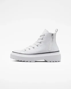 Converse Ragazzi (Età 8-12 Anni)|Modelli Alti<Chuck Taylor All Star Lugged Lift Platform Canvas Bianco/Bianco/Nero