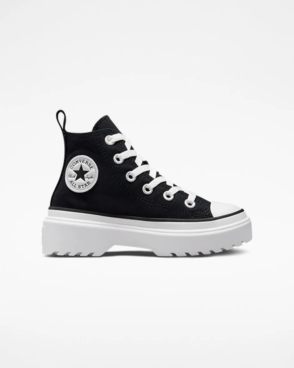 Converse Platform|Ragazzi (Età 8-12 Anni)<Chuck Taylor All Star Lugged Lift Platform Canvas Nero/Nero/Bianco