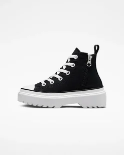 Converse Platform|Ragazzi (Età 8-12 Anni)<Chuck Taylor All Star Lugged Lift Platform Canvas Nero/Nero/Bianco