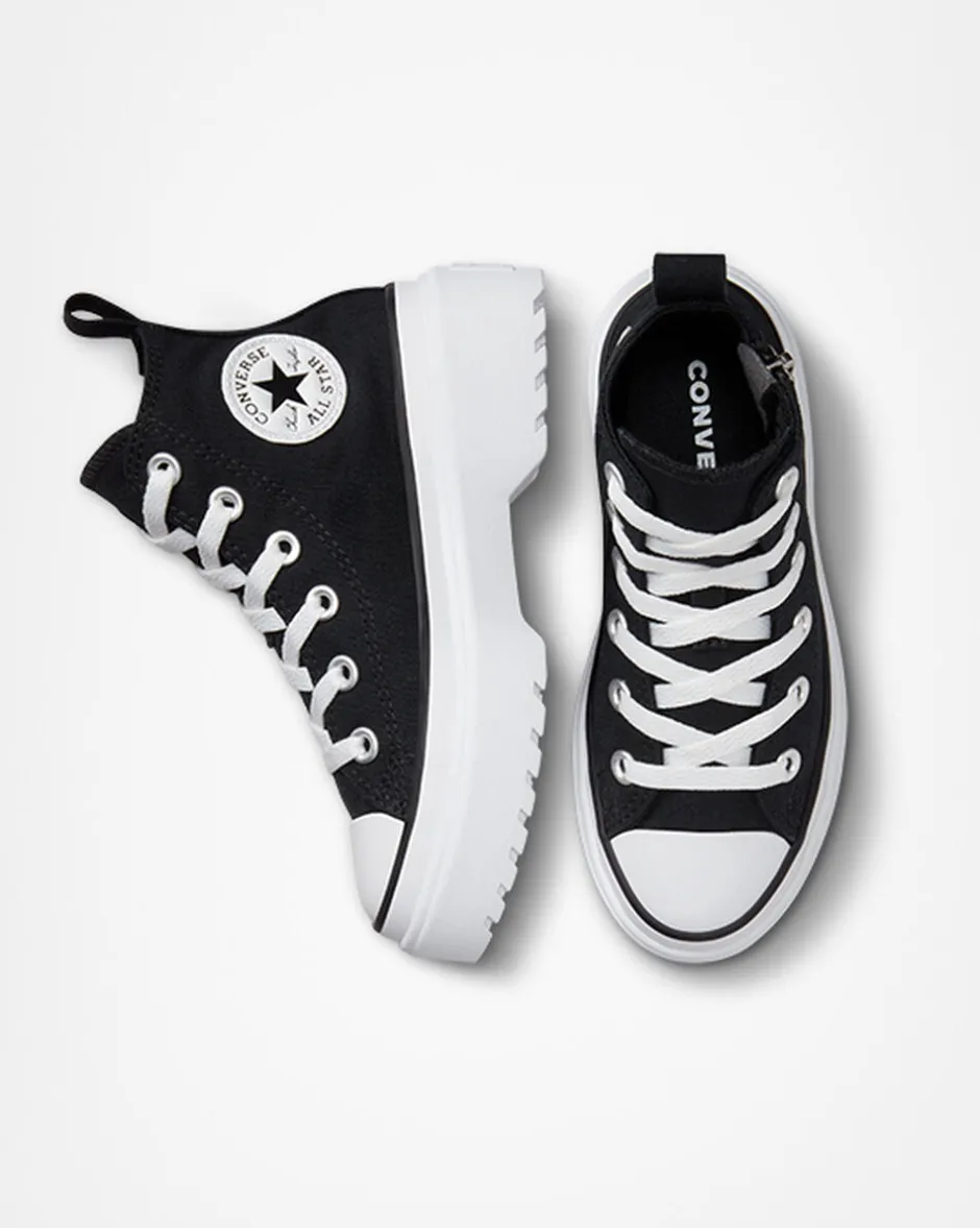 Converse Platform|Ragazzi (Età 8-12 Anni)<Chuck Taylor All Star Lugged Lift Platform Canvas Nero/Nero/Bianco
