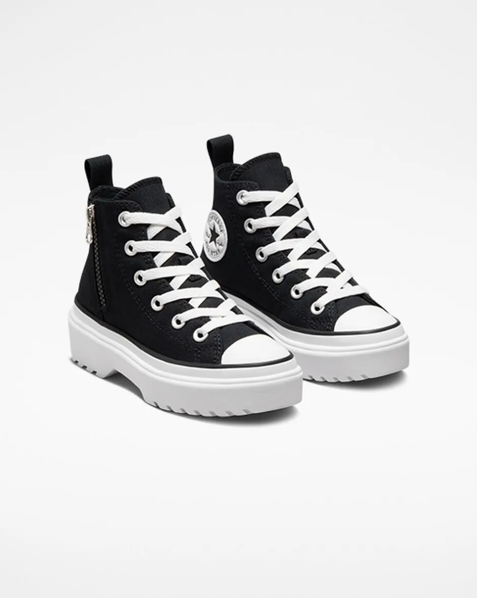Converse Platform|Ragazzi (Età 8-12 Anni)<Chuck Taylor All Star Lugged Lift Platform Canvas Nero/Nero/Bianco