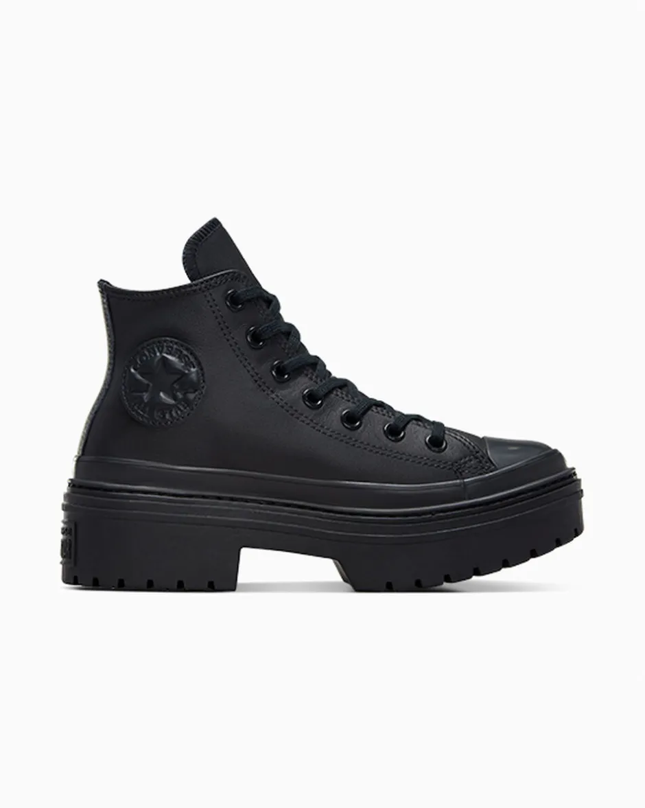 Converse Modelli Alti|Modelli Bassi<Chuck Taylor All Star Lugged Heel Leather Platform black