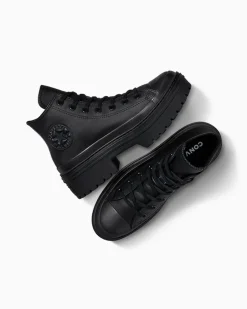 Converse Modelli Alti|Modelli Bassi<Chuck Taylor All Star Lugged Heel Leather Platform black