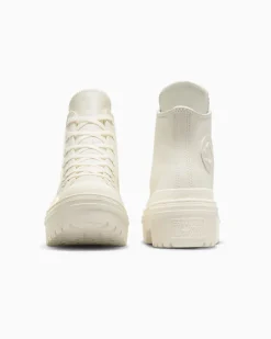 Converse Modelli Alti|Modelli Con Platform<Chuck Taylor All Star Lugged Heel Leather Platform Egret/Egret/Egret