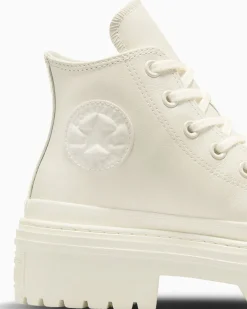 Converse Modelli Alti|Modelli Con Platform<Chuck Taylor All Star Lugged Heel Leather Platform Egret/Egret/Egret