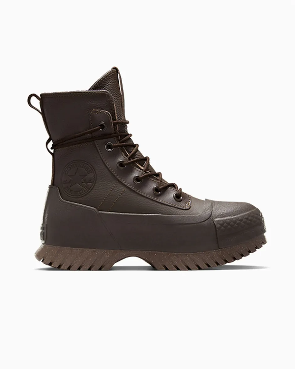 Converse Modelli Con Platform|Stivaletti<Chuck Taylor All Star Lugged 2.0 XHi Waterproof Leather Platform Caffè fresco/Caffè fresco/Nero