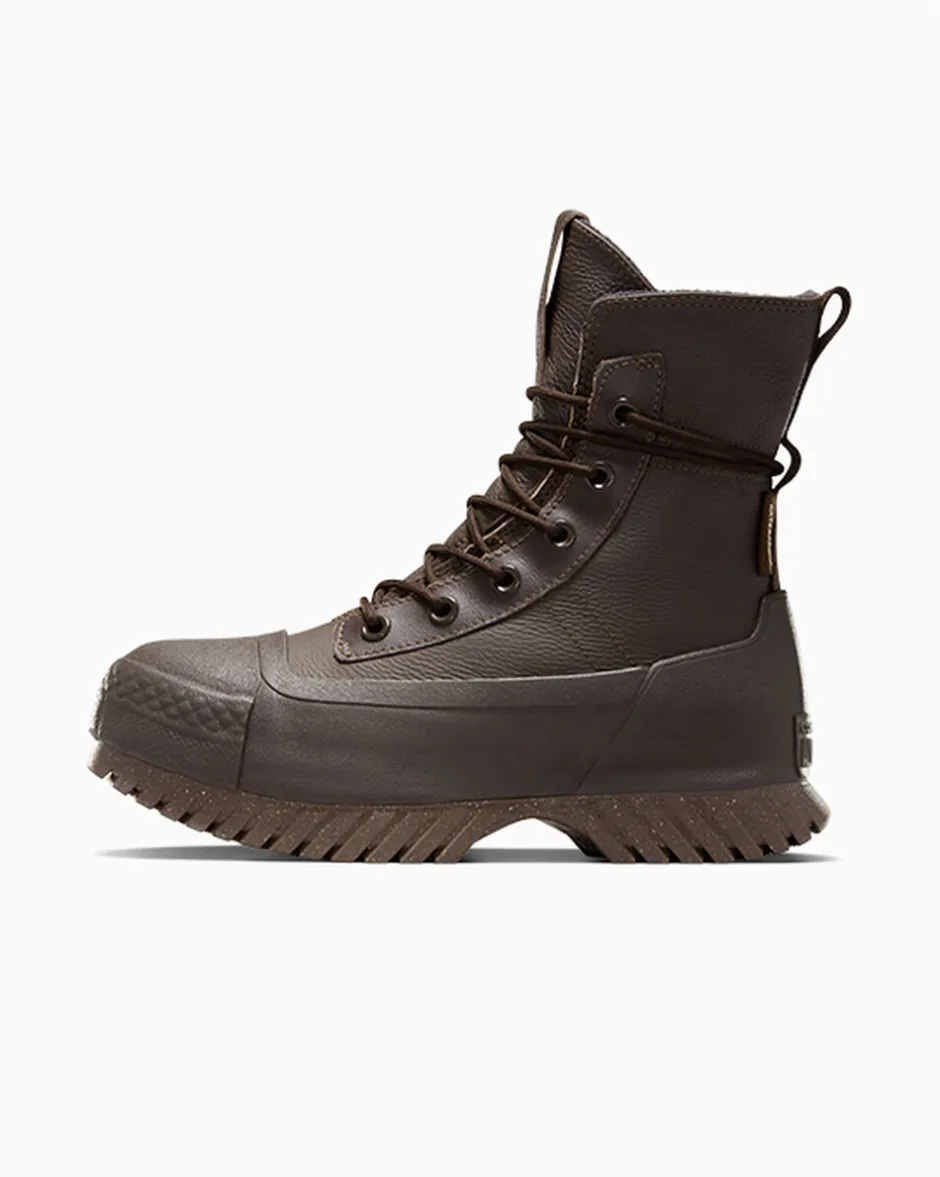 Converse Modelli Con Platform|Stivaletti<Chuck Taylor All Star Lugged 2.0 XHi Waterproof Leather Platform Caffè fresco/Caffè fresco/Nero