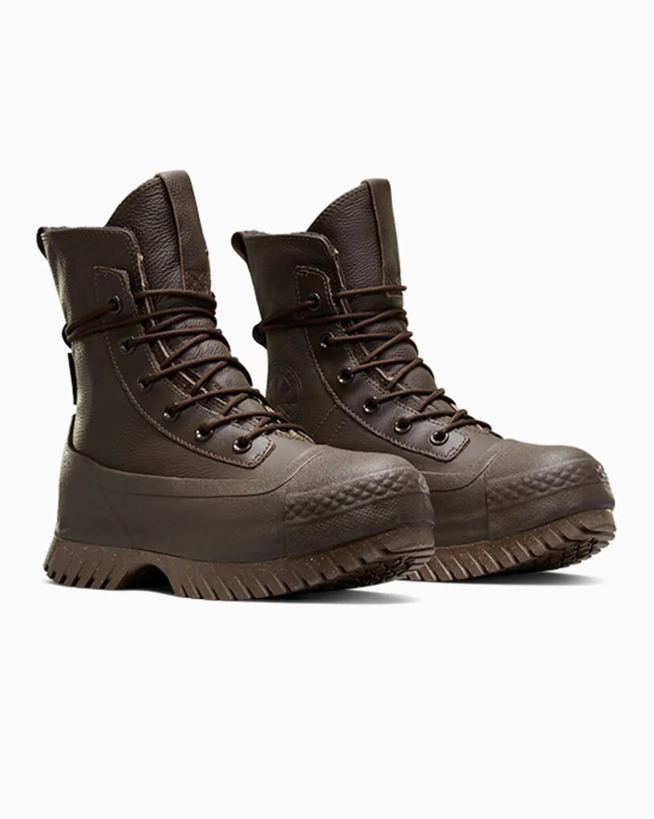 Converse Modelli Con Platform|Stivaletti<Chuck Taylor All Star Lugged 2.0 XHi Waterproof Leather Platform Caffè fresco/Caffè fresco/Nero