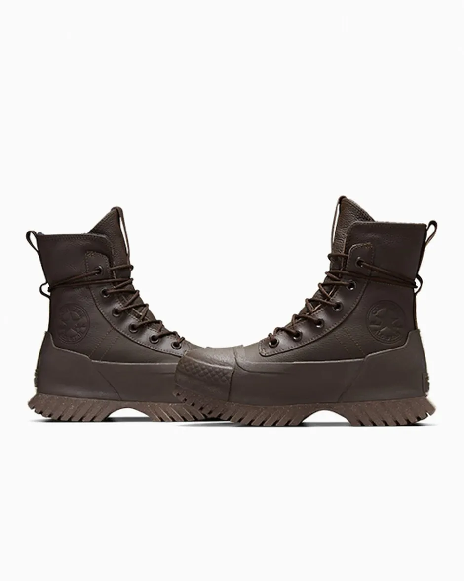 Converse Modelli Con Platform|Stivaletti<Chuck Taylor All Star Lugged 2.0 XHi Waterproof Leather Platform Caffè fresco/Caffè fresco/Nero