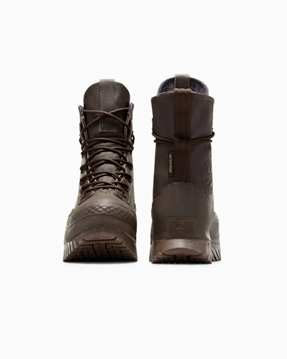 Converse Modelli Con Platform|Stivaletti<Chuck Taylor All Star Lugged 2.0 XHi Waterproof Leather Platform Caffè fresco/Caffè fresco/Nero