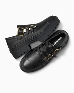 Converse Modelli Bassi|Modelli Con Platform<Chuck Taylor All Star Lugged Heel Mary Jane Platform Nero/Nero/Oro