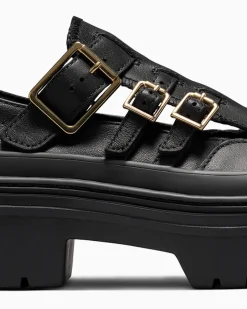 Converse Modelli Bassi|Modelli Con Platform<Chuck Taylor All Star Lugged Heel Mary Jane Platform Nero/Nero/Oro