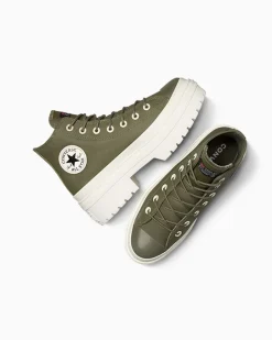 Converse Modelli Alti|Modelli Con Platform<Chuck Taylor All Star Lugged Heel Platform Waterproof Utility/Egret/Nero