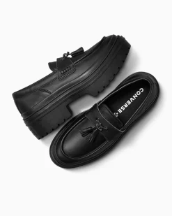 Converse Modelli Bassi|Modelli Con Platform<Chuck Taylor All Star Lugged Heel Loafer Platform Leather Nero/Nero/Nero