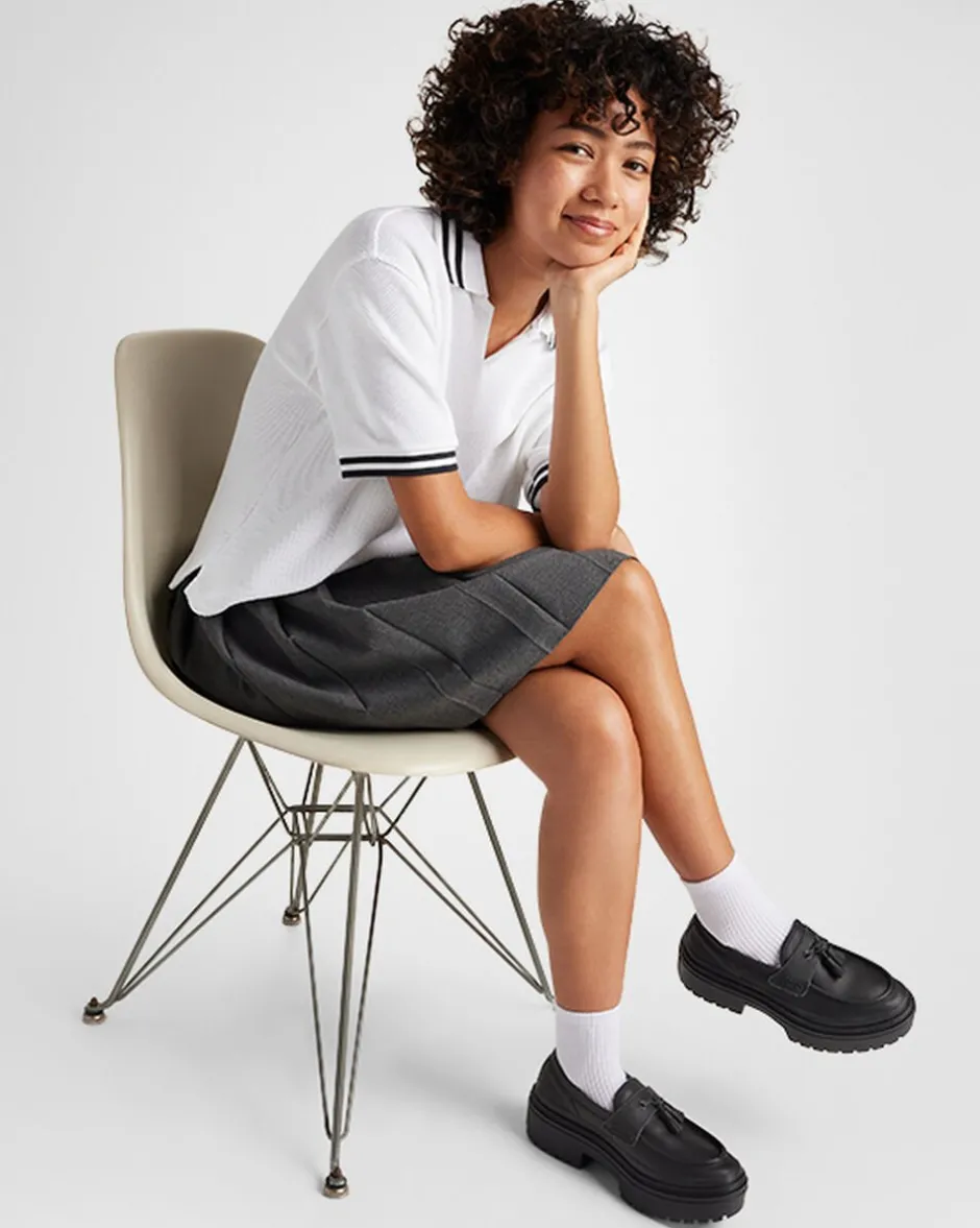 Converse Modelli Bassi|Modelli Con Platform<Chuck Taylor All Star Lugged Heel Loafer Platform Leather Nero/Nero/Nero