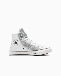 Converse Bambini (Età 4-8 Anni)|Ragazza<Chuck Taylor All Star Metallic Easy-On Argento/Bianco/Argento