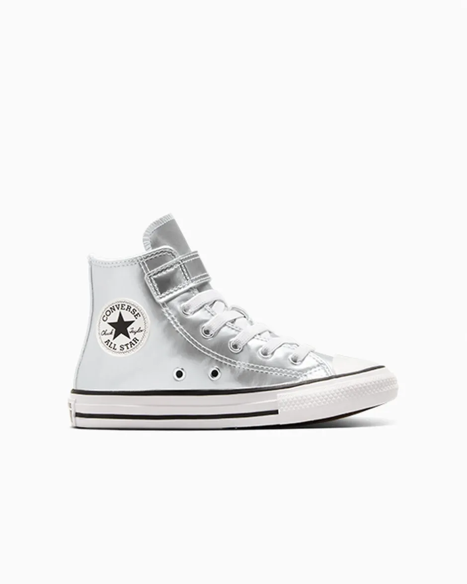 Converse Bambini (Età 4-8 Anni)|Ragazza<Chuck Taylor All Star Metallic Easy-On Argento/Bianco/Argento