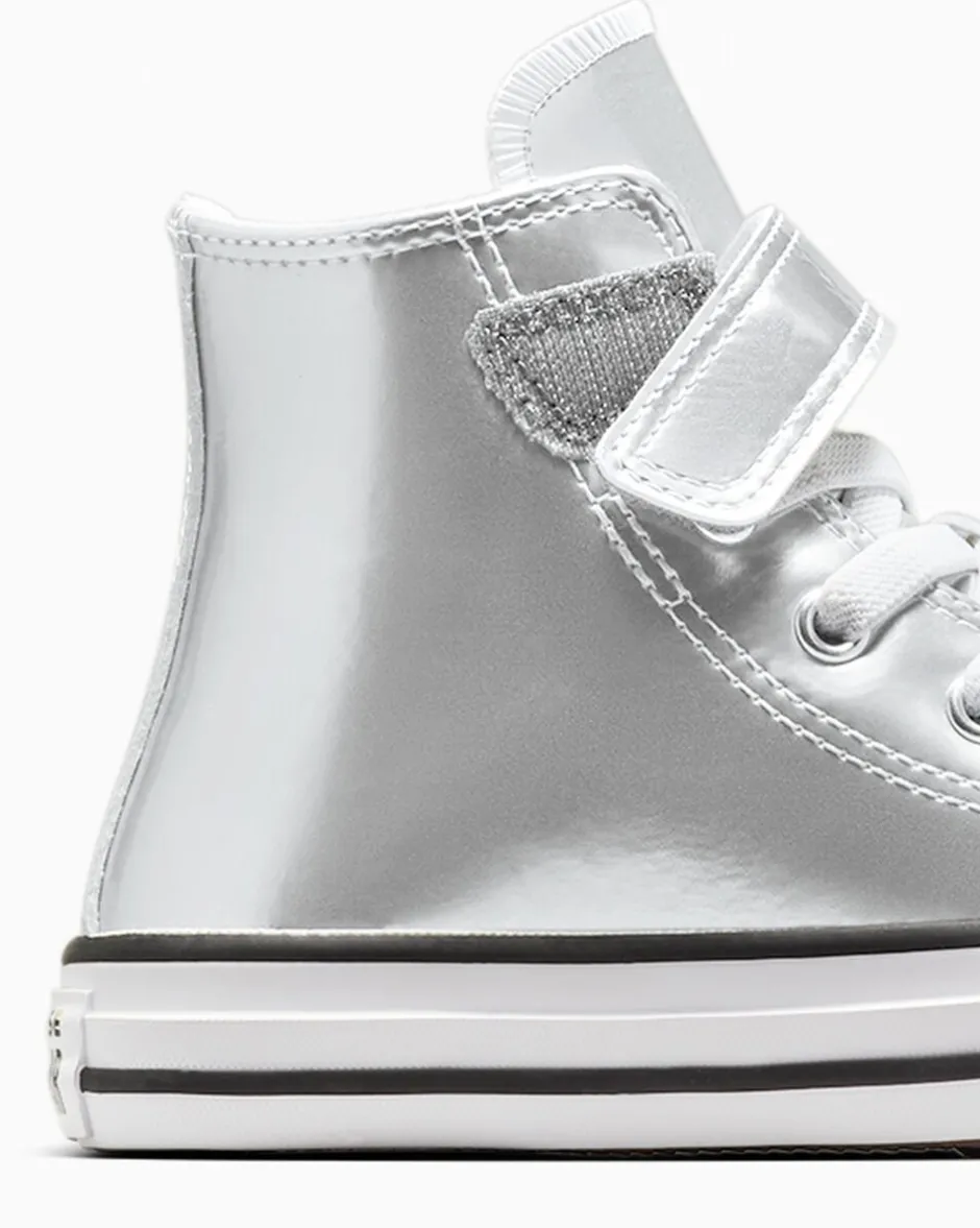 Converse Bambini (Età 4-8 Anni)|Ragazza<Chuck Taylor All Star Metallic Easy-On Argento/Bianco/Argento