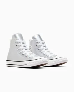Converse Ragazzi (Età 8-12 Anni)|Bambini (Età 4-8 Anni)<Chuck Taylor All Star Metallic Argento/Bianco/Argento