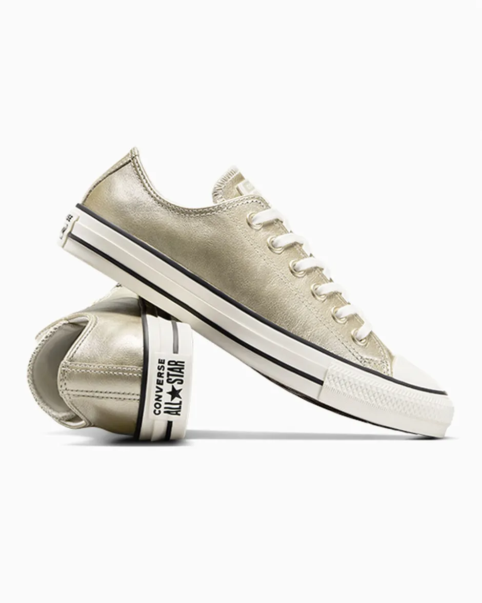 Converse Modelli Bassi<Chuck Taylor All Star Metallic Oro chiaro metallizzato/Egret