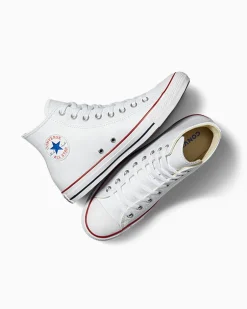 Converse Modelli Alti|Chuck Taylor All Star<Chuck Taylor All Star Mono Leather Bianco