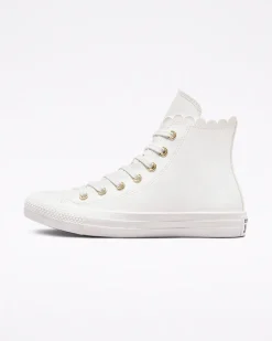 Converse Modelli Alti|Chuck Taylor All Star<Chuck Taylor All Star Mono White Bianco vintage/Egret/Oro
