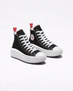 Converse Ragazzi (Età 8-12 Anni)|Ragazza<Chuck Taylor All Star Move Platform Nero/Sale rosa/Bianco