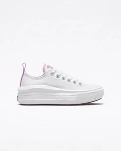 Converse Ragazzi (Età 8-12 Anni)|Ragazza<Chuck Taylor All Star Move Platform Canvas Bianco/Pixel Purple/Bianco